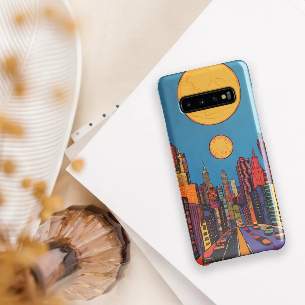 Urban Vibrance: A Pop Art Cityscape | Phone Case |  S10 Plus | Snap Case | Glossy