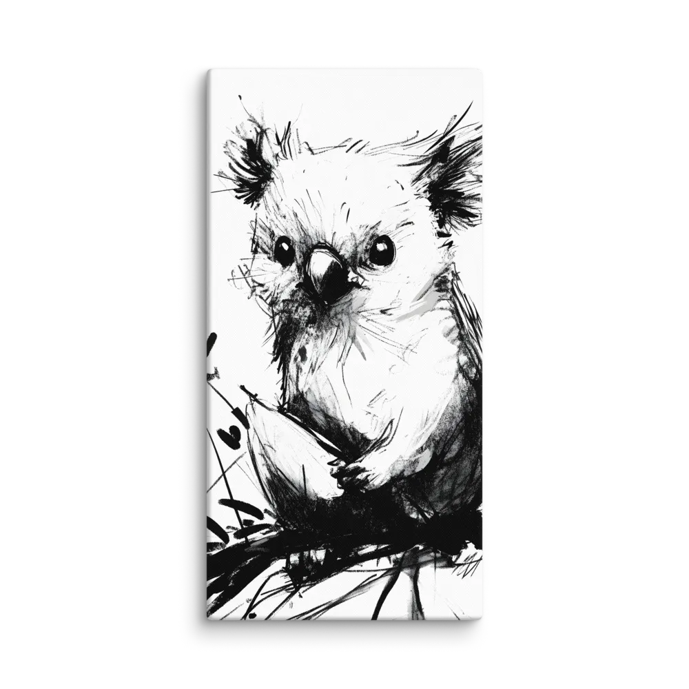 Whimsical Koala in Ink | Canvas | 20″×40″