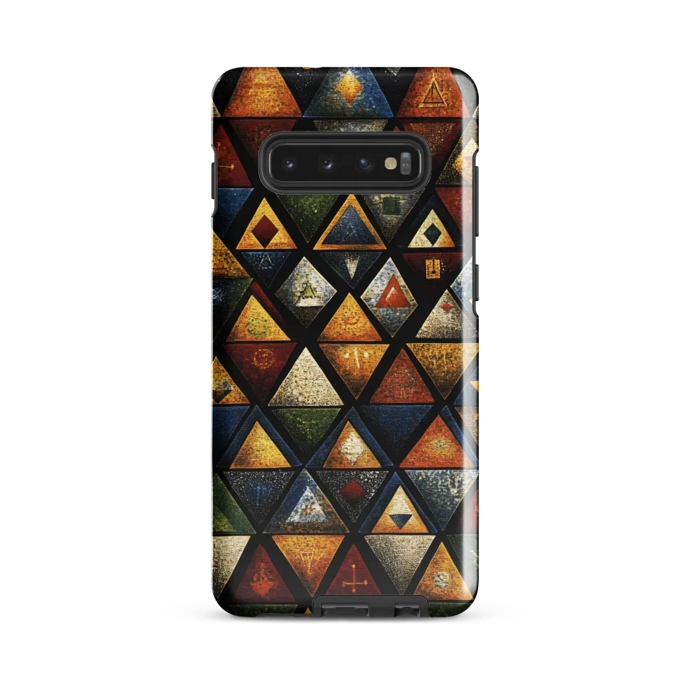 Dynamic Triangular Harmony | Phone Case |  S10 Plus | Tough Case | Glossy