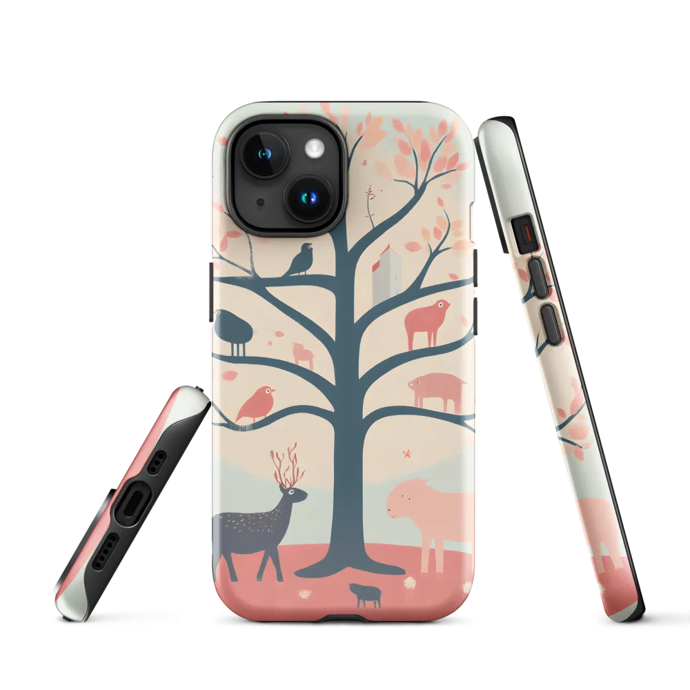 Whimsical Tree with Playful Creatures