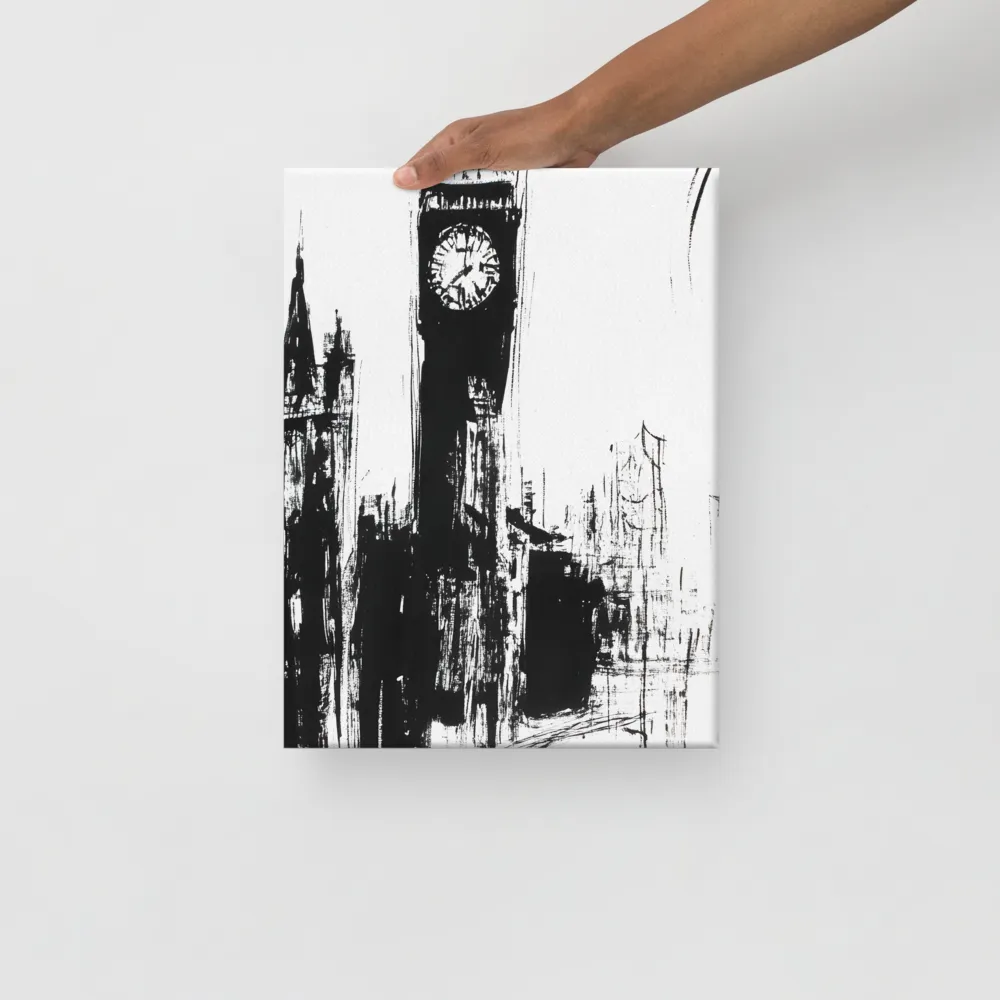 Clock Tower in Motion | Canvas | 12″×16″