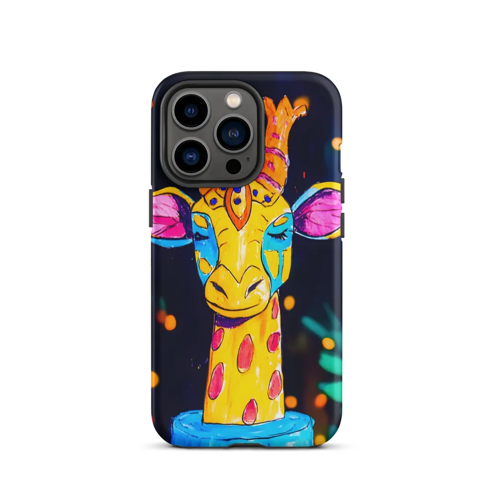 Whimsical Giraffe in Vibrant Colors