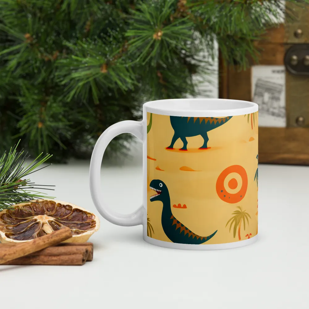 Dinosauria Delight: A Colorful Prehistoric Adventure | Mugs | Multiple Sizes & Colors