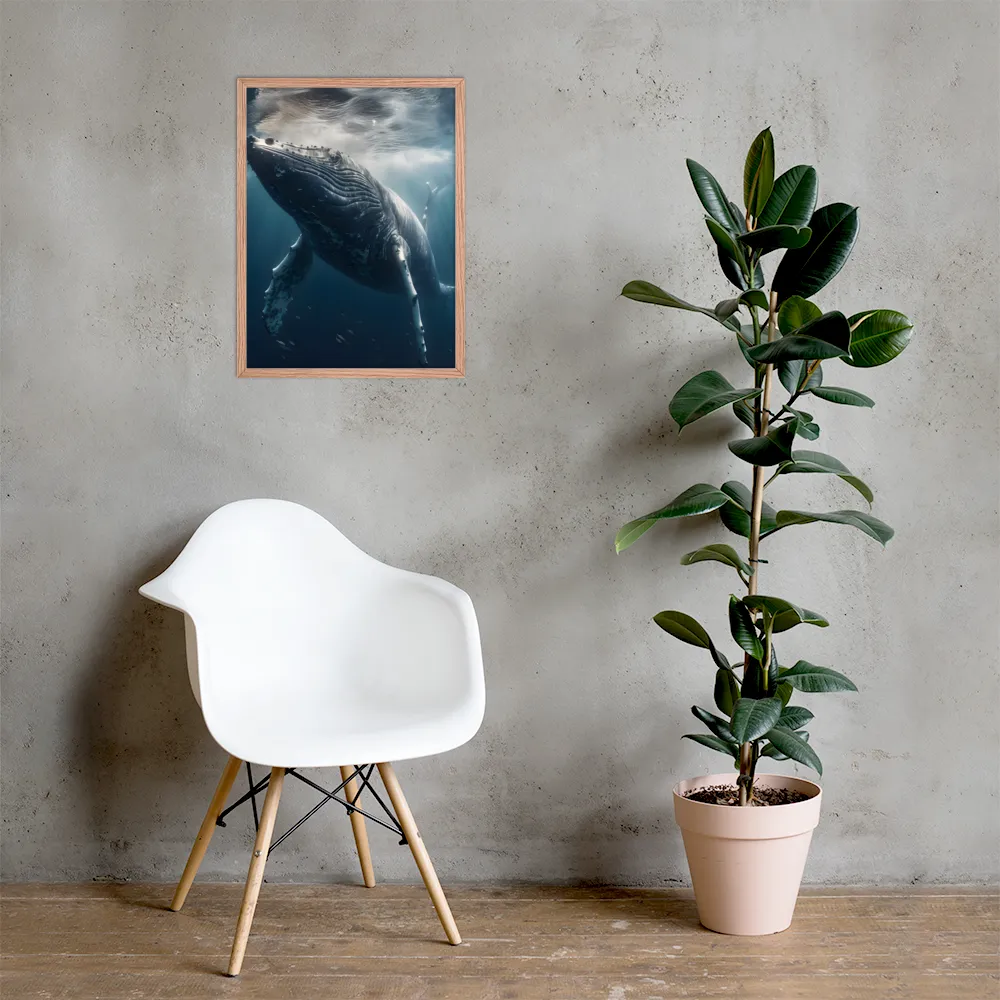 Graced by the Depths | Poster with Red oak Frame | 18″×24″