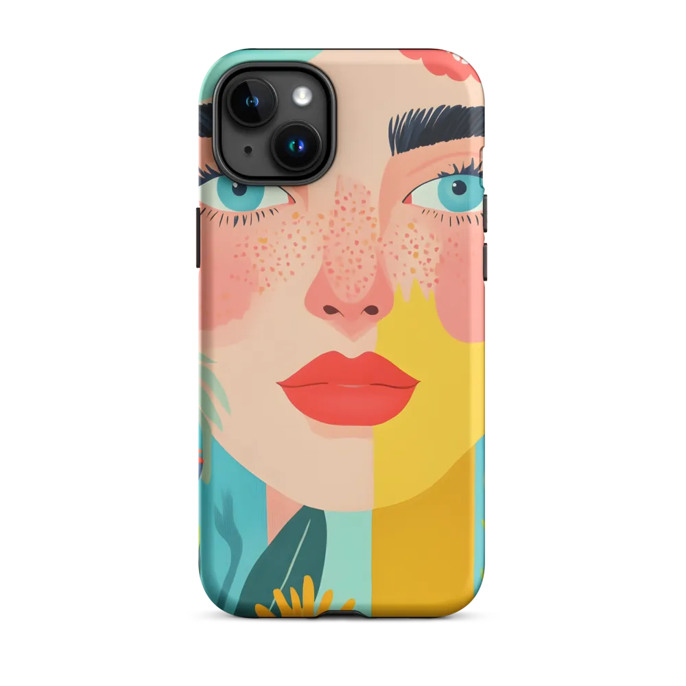 Floral Serenity: A Modern Portrait