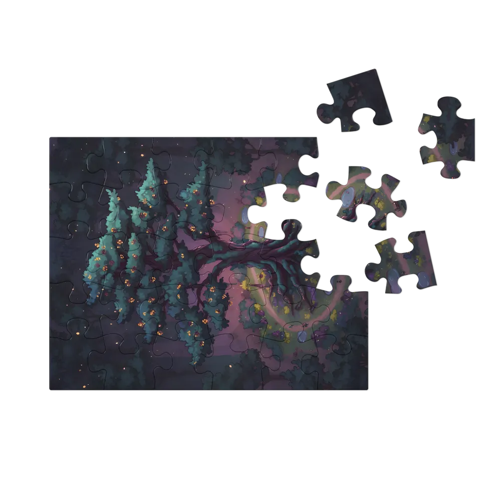 Enchanted Moon Tree 
 Jigsaw Puzzle in Tin Box