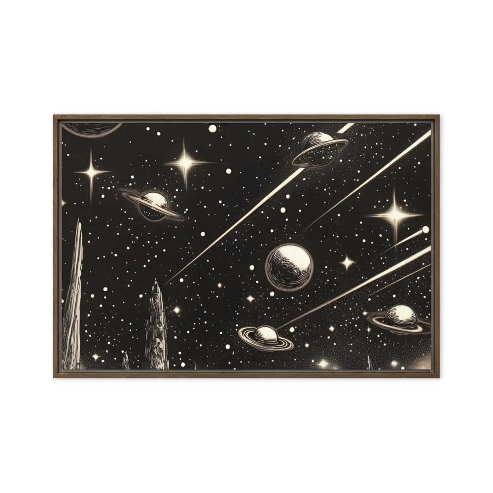 Celestial Reverie | Canvas with Brown Frame | 24″×36″