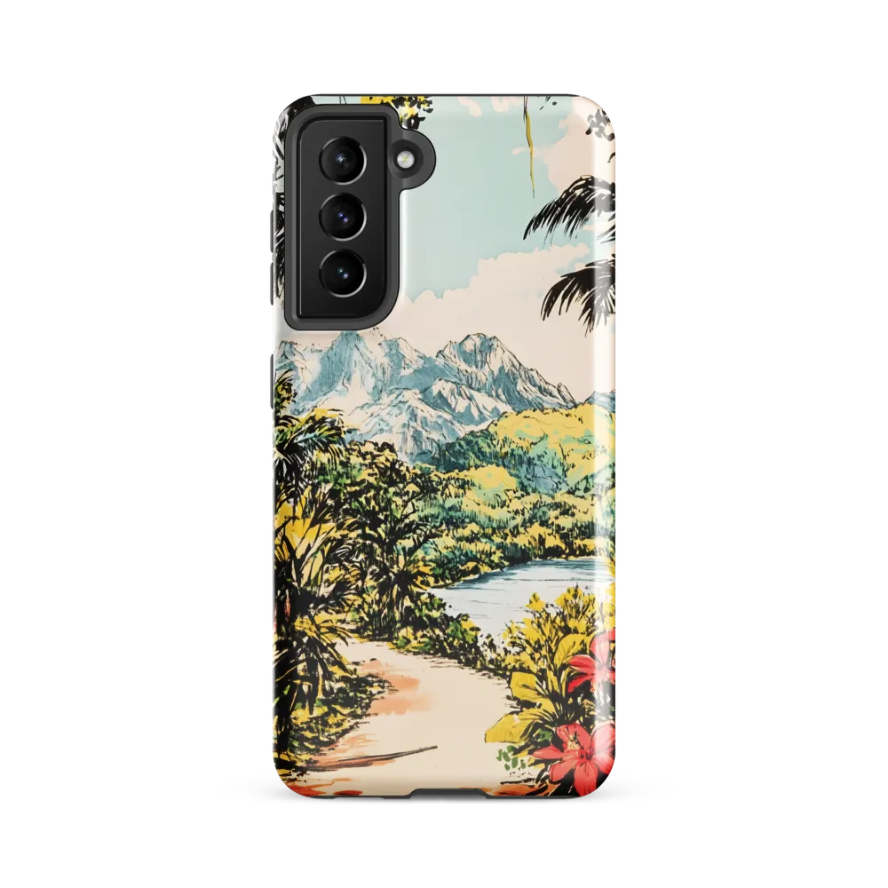 Tropical Serenity | Phone Case |  S21 FE | Tough Case | Glossy