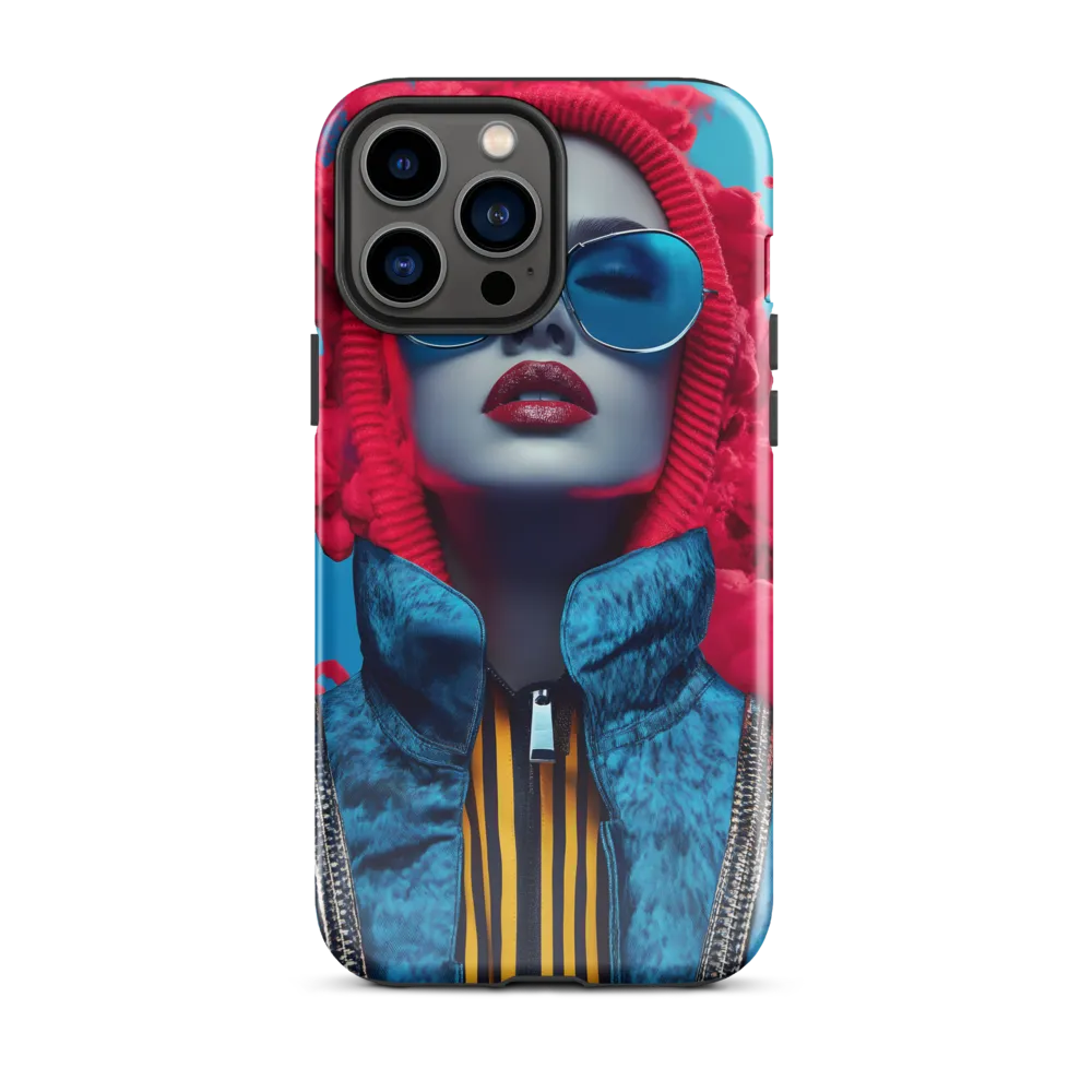 Bold Elegance in Digital Fashion | Phone Case |  13 Pro Max | Tough Case | Glossy