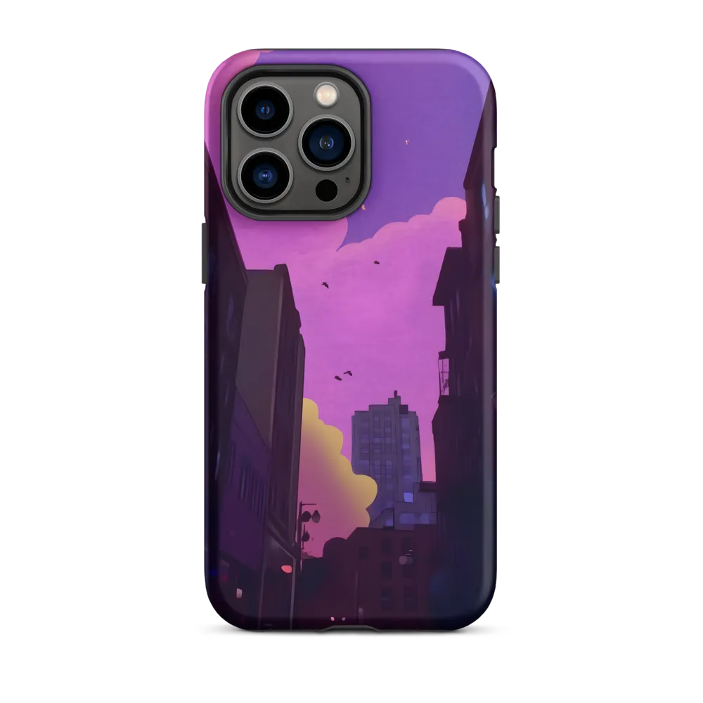 Twilight Alley Under Magenta Skies