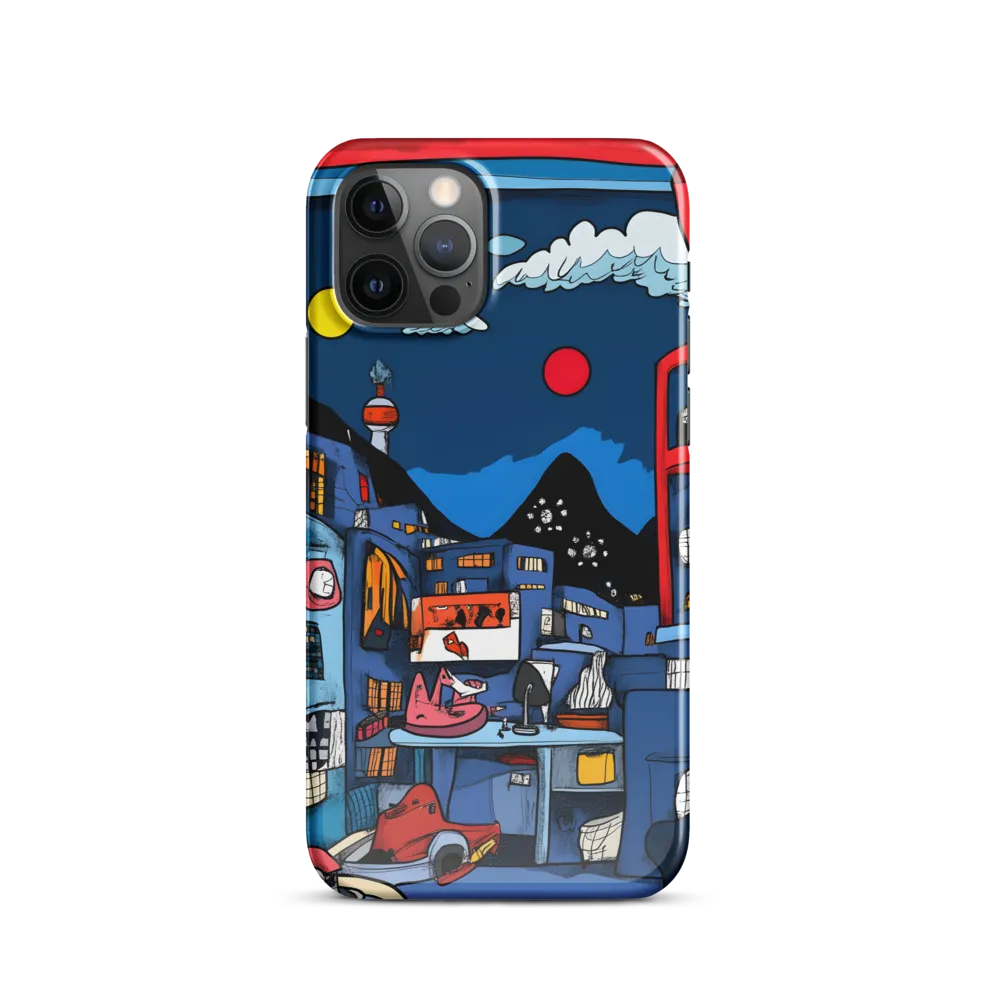 Whimsical Cityscape at Night