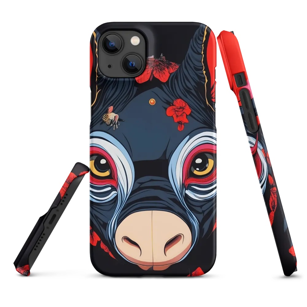 Mystical Bull with Floral Motifs