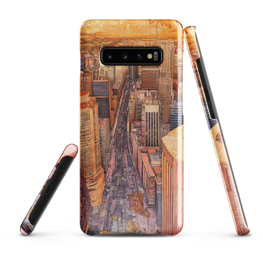 Mosaic Cityscape at Dusk | Phone Case |  S10 Plus | Snap Case | Glossy