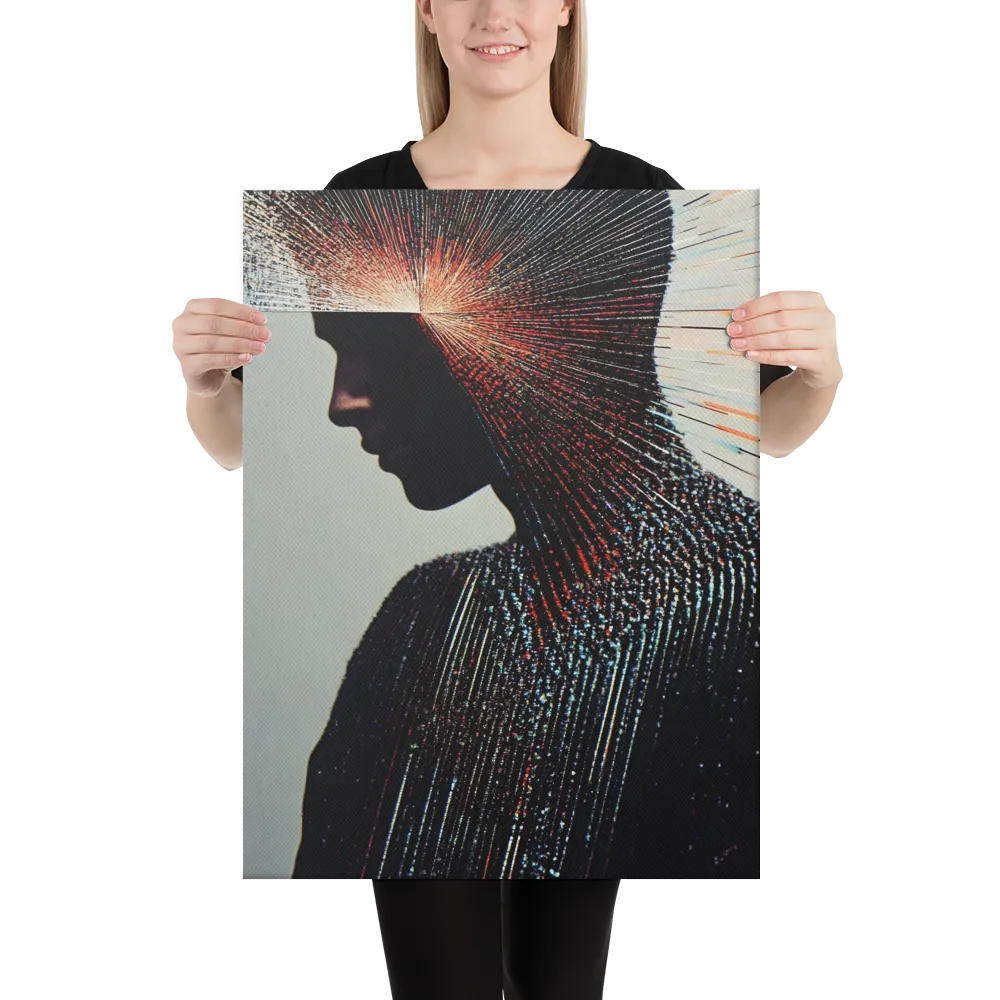 Radiant Reflection: An Abstract Journey of Thought | Canvas | 18″×24″