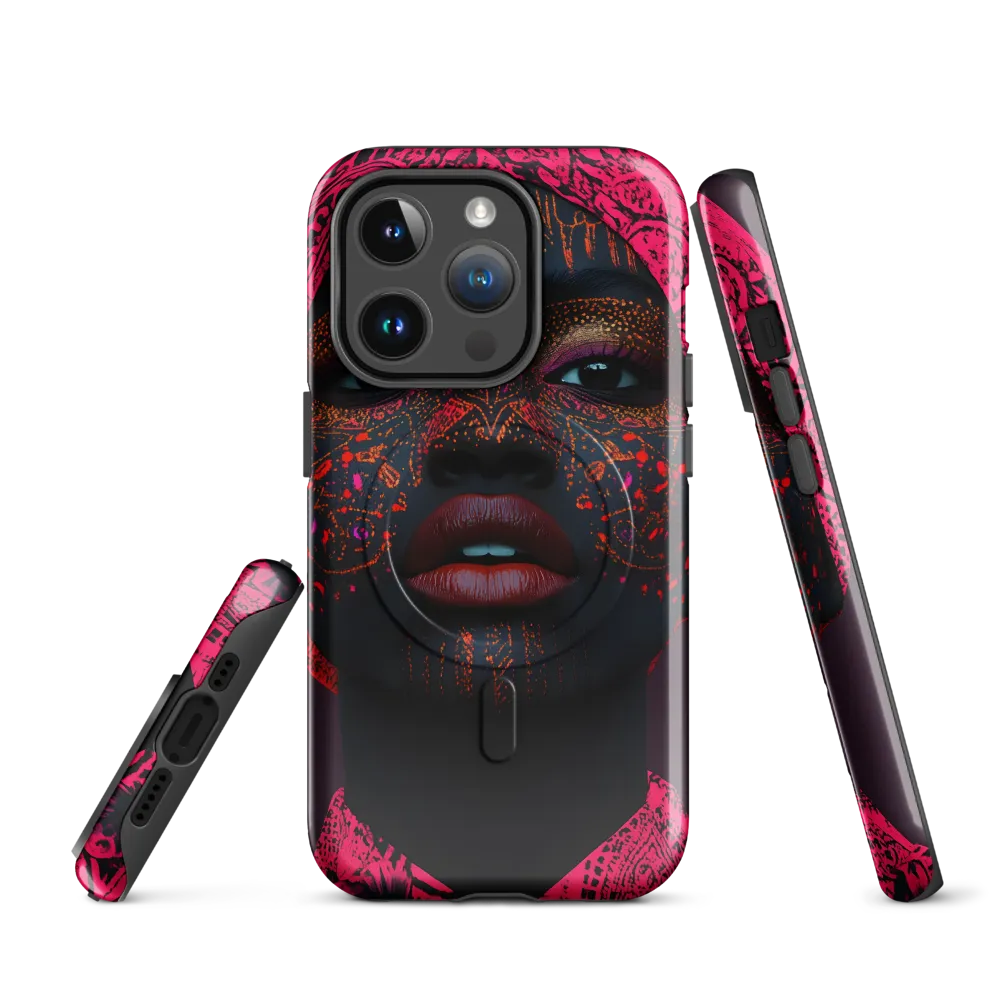 Neon Adornments: A Portrait of Cultural Expression