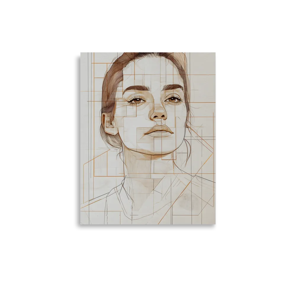 Geometric Serenity: A Minimalist Portrait