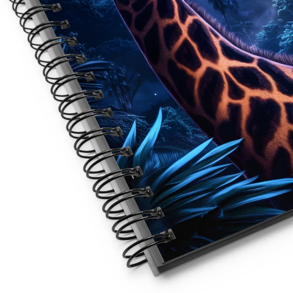 Mystical Giraffe in Twilight Jungle | Spiral Notebook