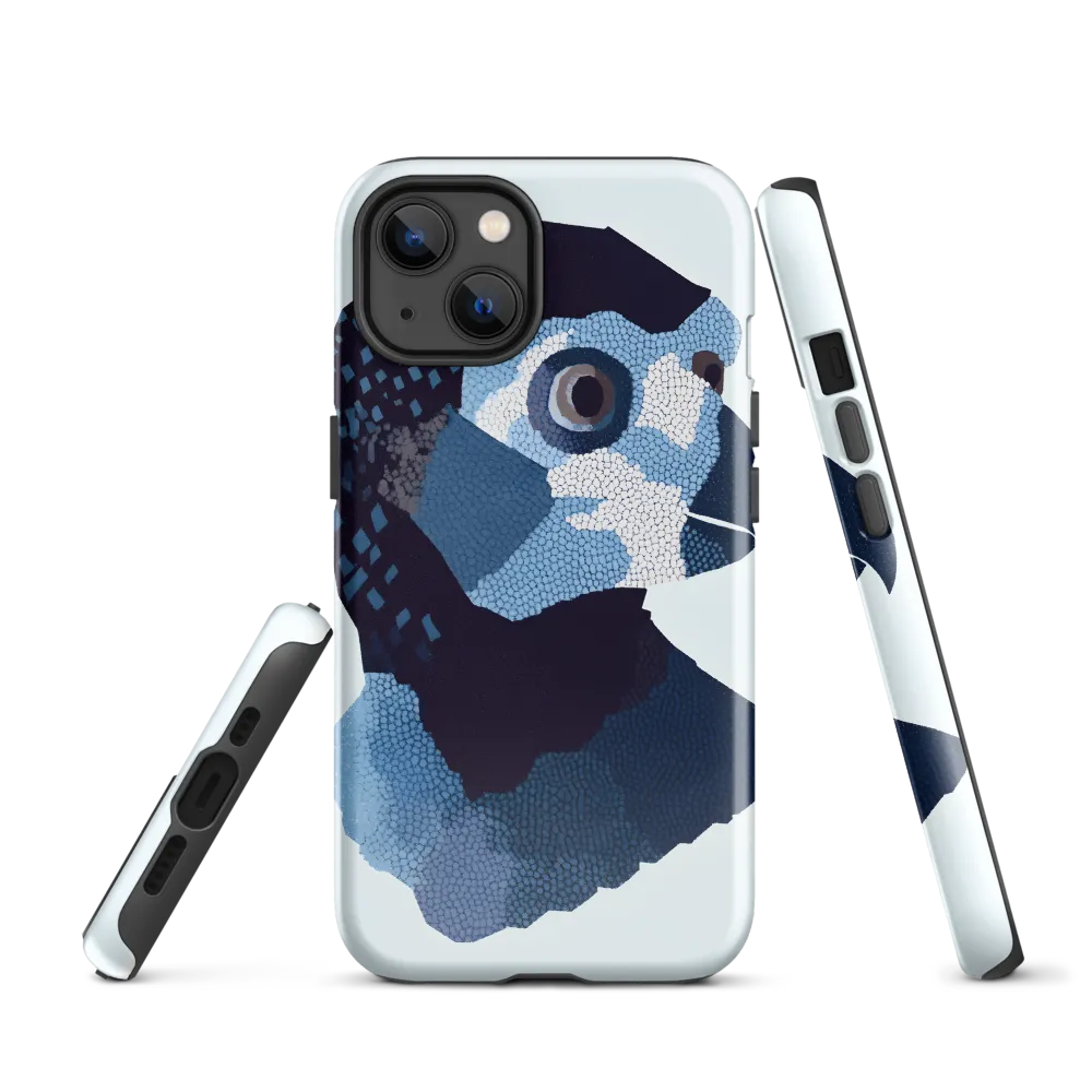 Abstract Avian Portrait in Blue