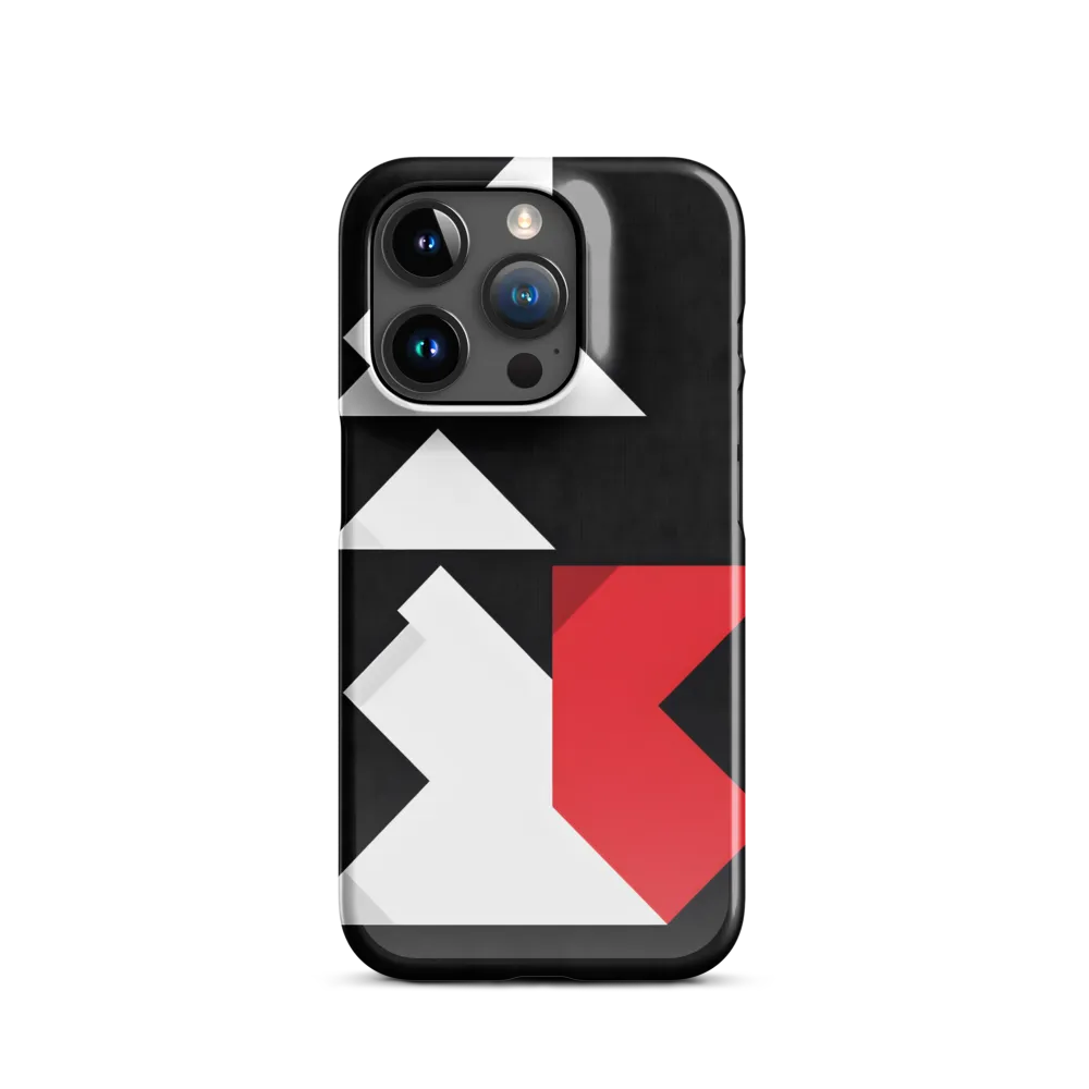 Geometric Symphony in Contrast | Phone Case |  15 Pro | Snap Case | Glossy