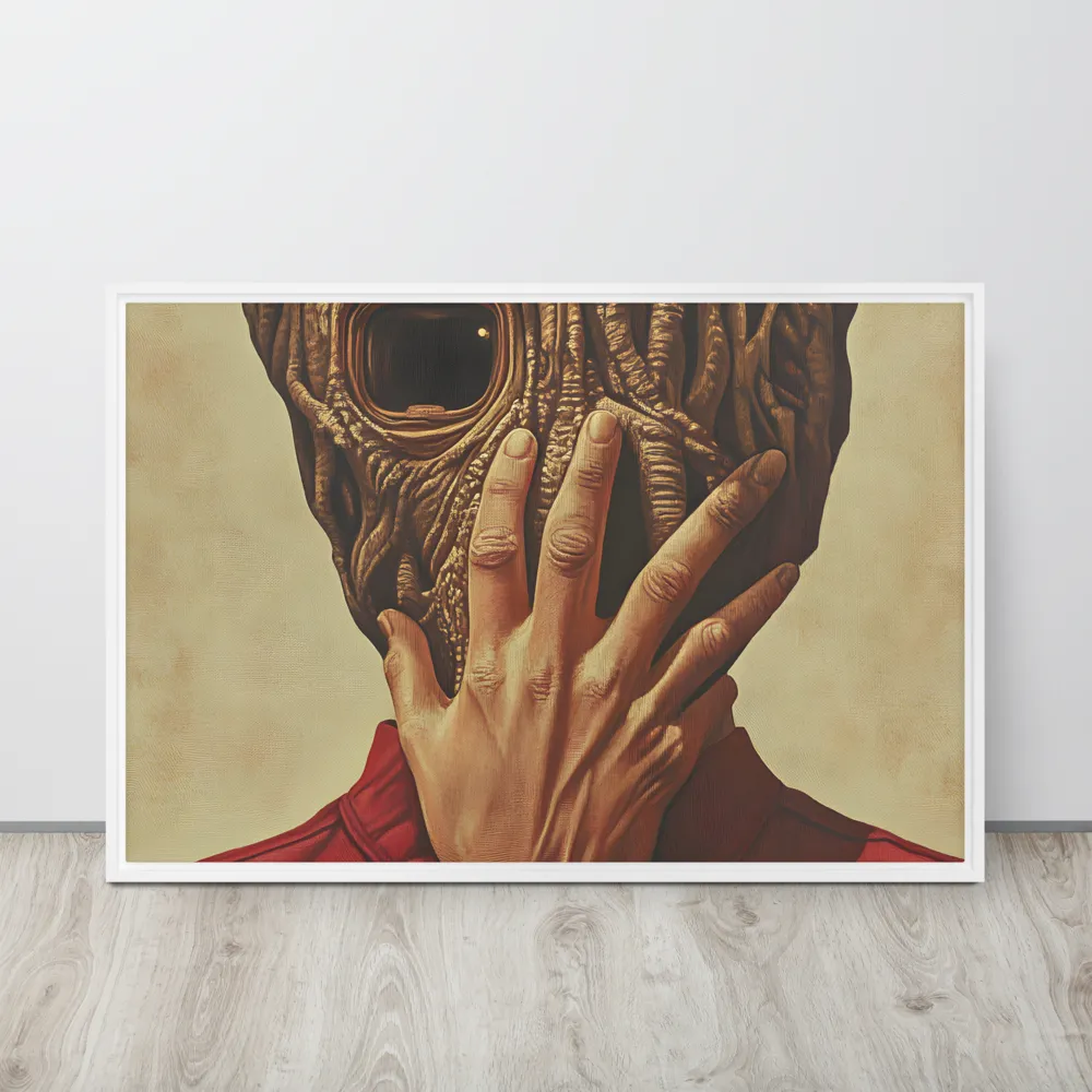 The Mask of Roots | Canvas with White Frame | 24″×36″