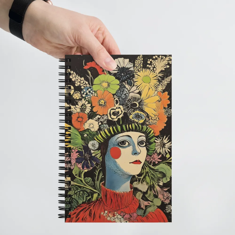 Floral Whimsy: A Portrait of Nature's Embrace | Spiral Notebook