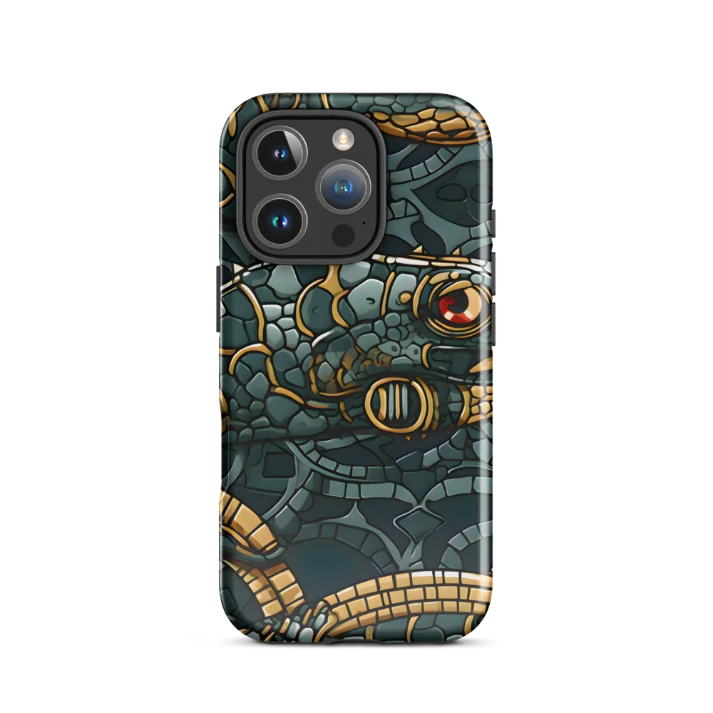 Reptilian Elegance: A Digital Art Nouveau Tapestry
