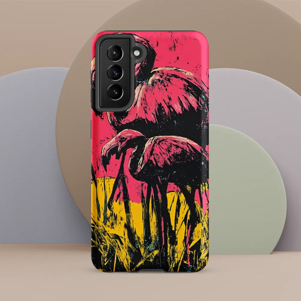 Flamingo Duet: A Pop Art Expression