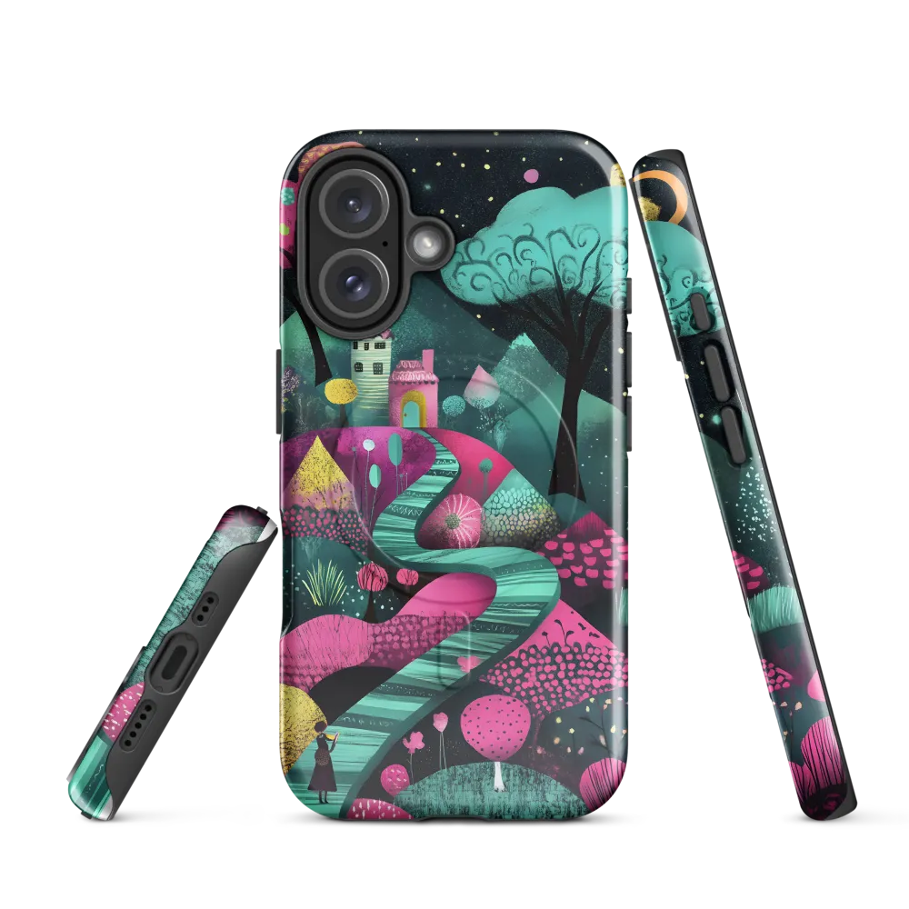 Whimsical Journey through Colorful Lands | Phone Case |  16 | MagSafe® Tough Case | Glossy