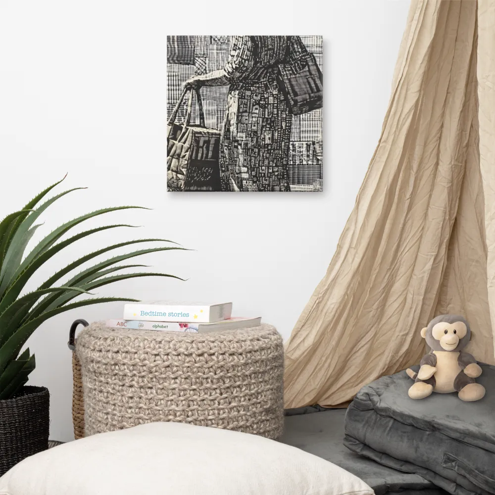 Urban Reflections: A Shopping Narrative | Canvas | 16″×16″