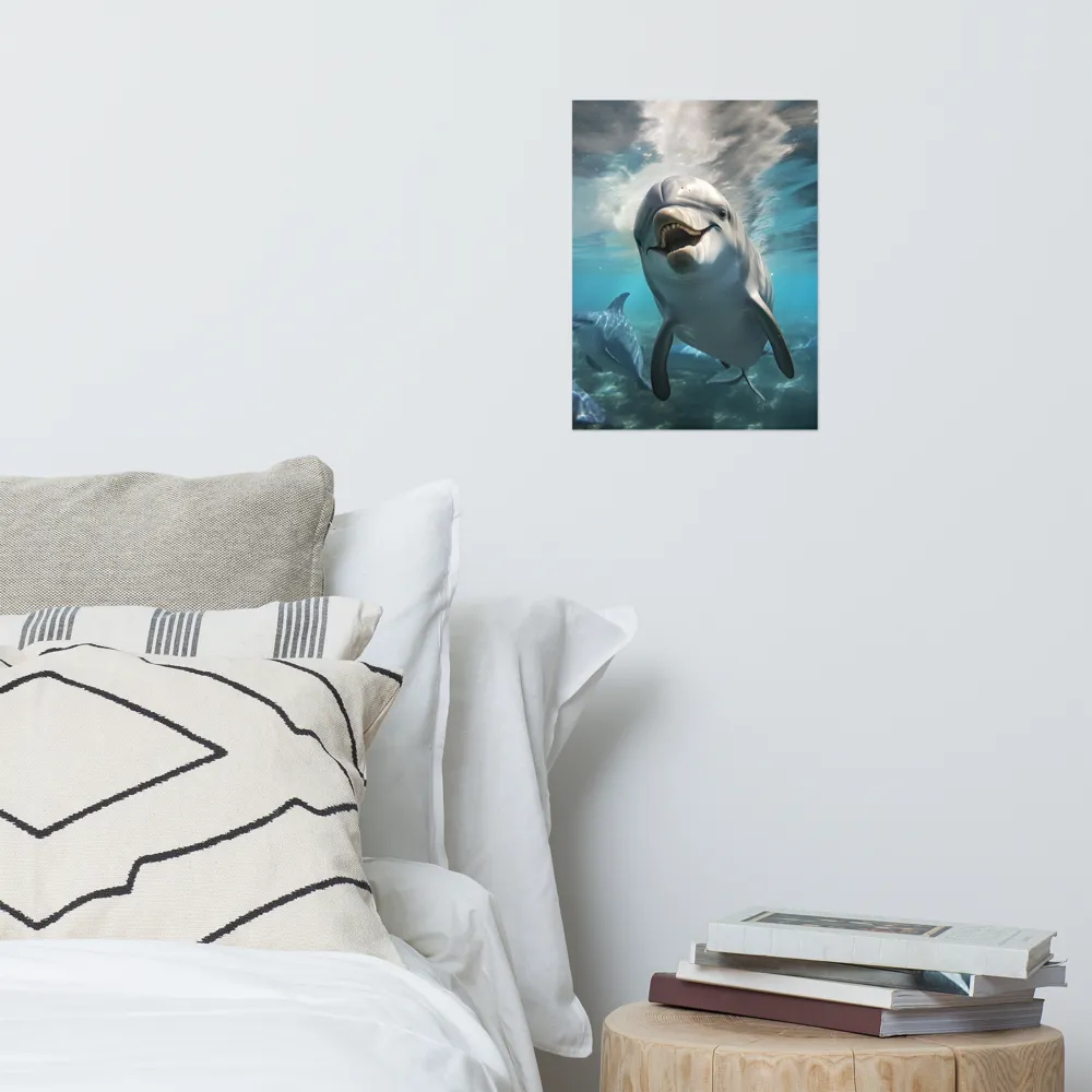Beneath the Waves: A Dolphin's Dance