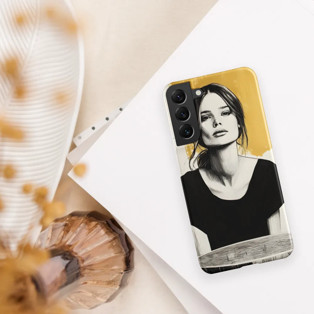 Golden Serenity: A Minimalist Portrait