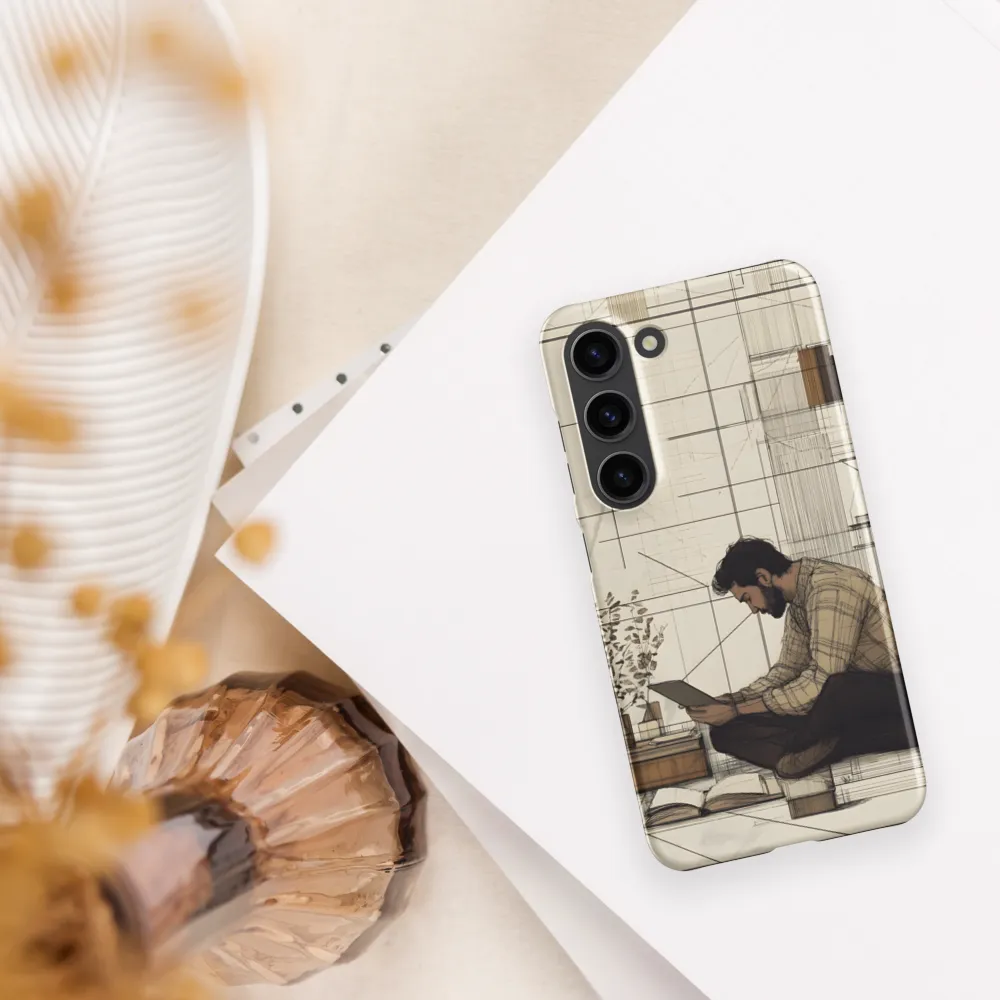 Quiet Reflections in Line | Phone Case |  S23 | Snap Case | Matte