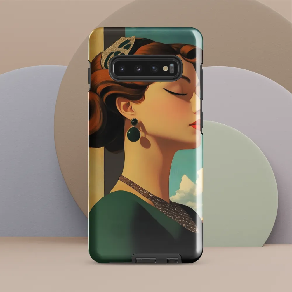 Elegance in Art Deco: A Portrait of Grace | Phone Case |  S10 Plus | Tough Case | Glossy