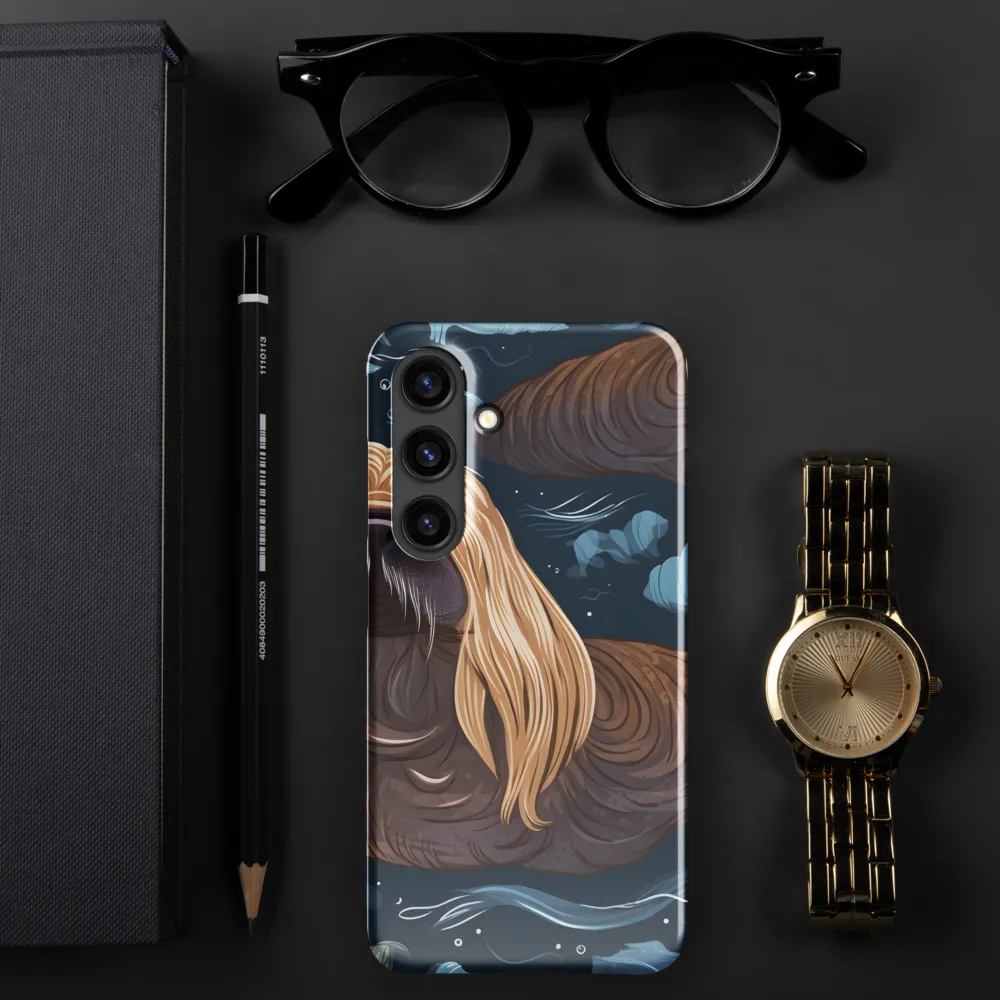 Whimsical Walruses in Deep Blue