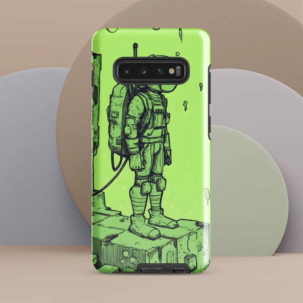 Exploration in a Green Cosmos | Phone Case |  S10 Plus | Tough Case | Glossy