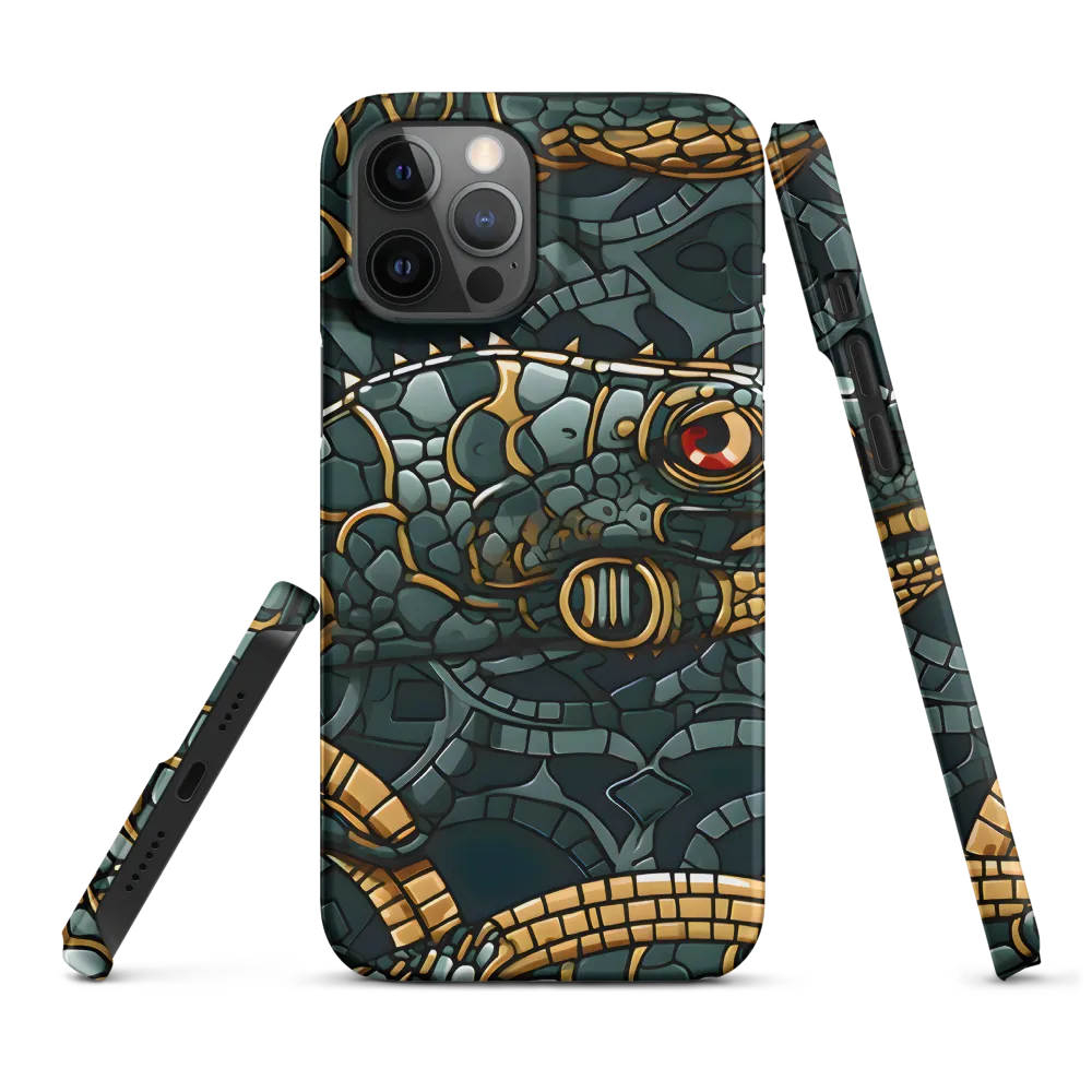 Reptilian Elegance: A Digital Art Nouveau Tapestry