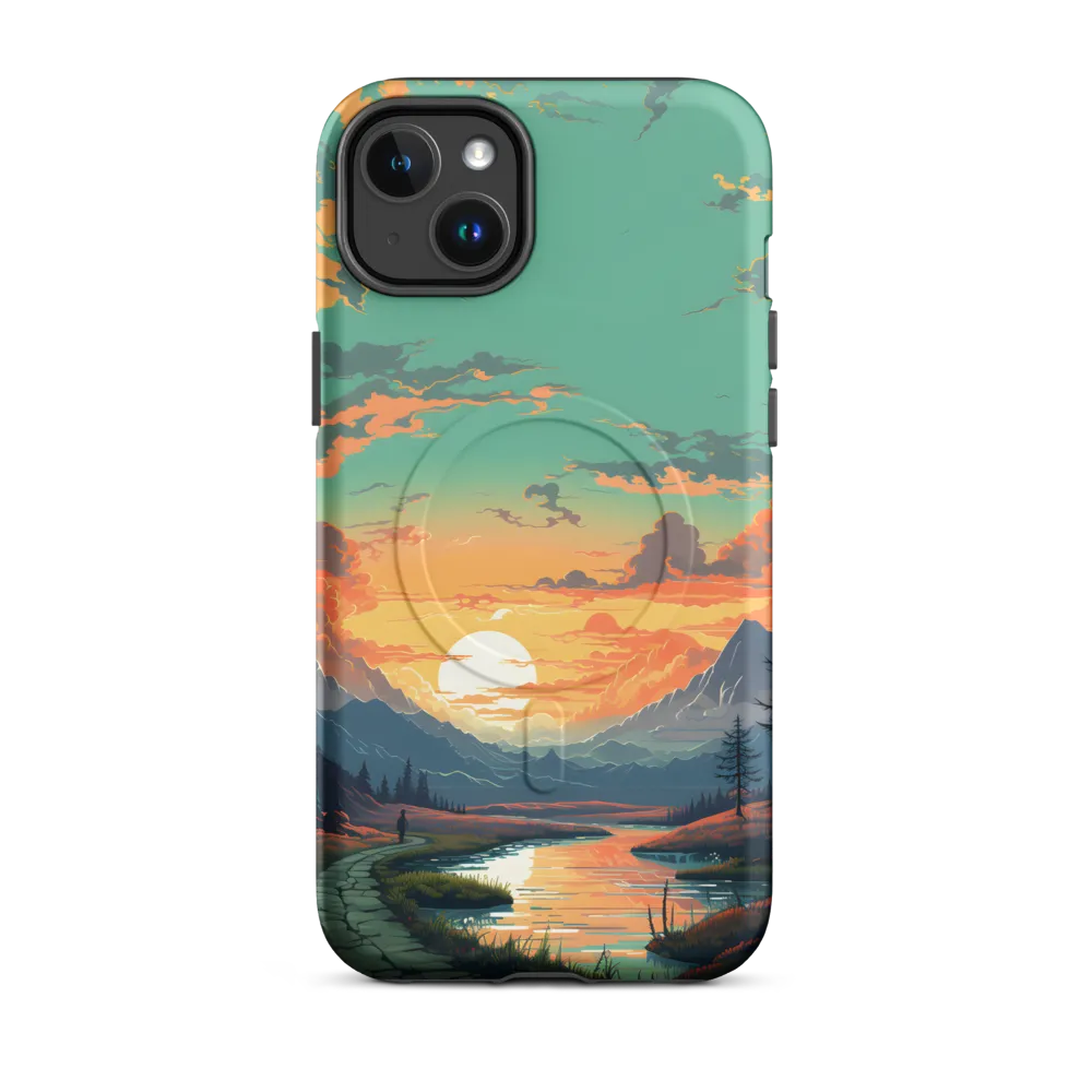 Tranquil Sunset Over the Majestic Mountains
