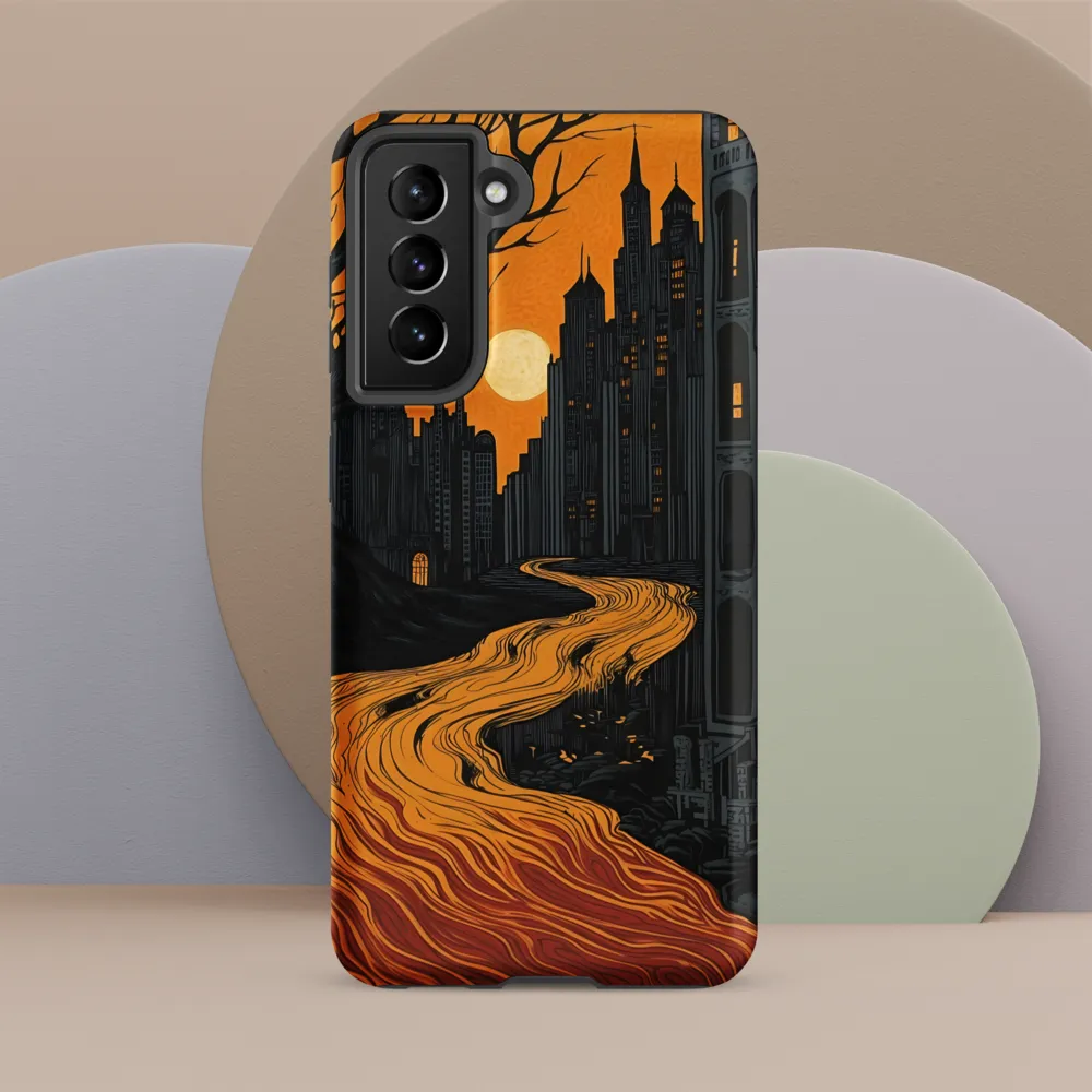 Eerie Cityscape: A Haunting Reflection