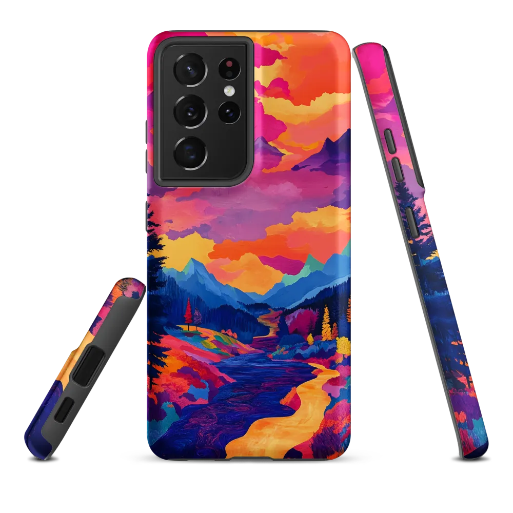 Radiant Serenity: A Surreal Landscape | Phone Case |  S21 Ultra | Tough Case | Matte