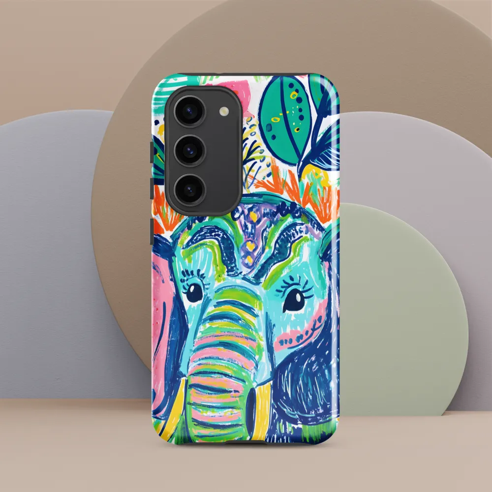Whimsical Elephant Portrait | Phone Case |  S23 | Tough Case | Glossy