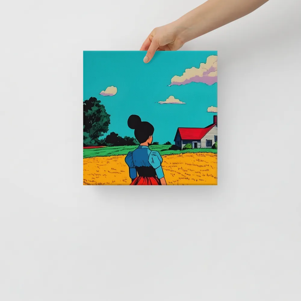Whispers of a Sunlit Meadow | Canvas | 12″×12″