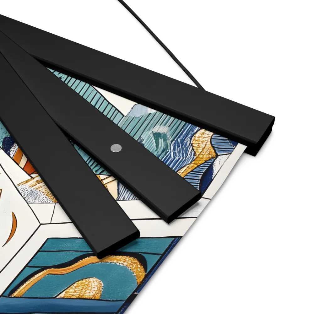 Symphony of Geometric Harmony | Poster With Black Wood Hanger | 12″×12″