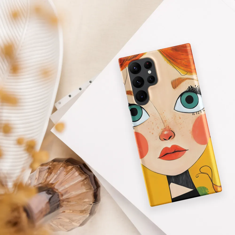 Whimsical Portrait of a Girl | Phone Case |  S22 Ultra | Snap Case | Matte