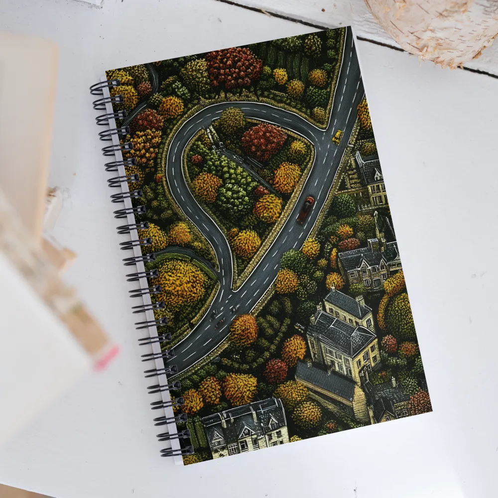 Heartfelt Journey Through Autumn | Spiral Notebook