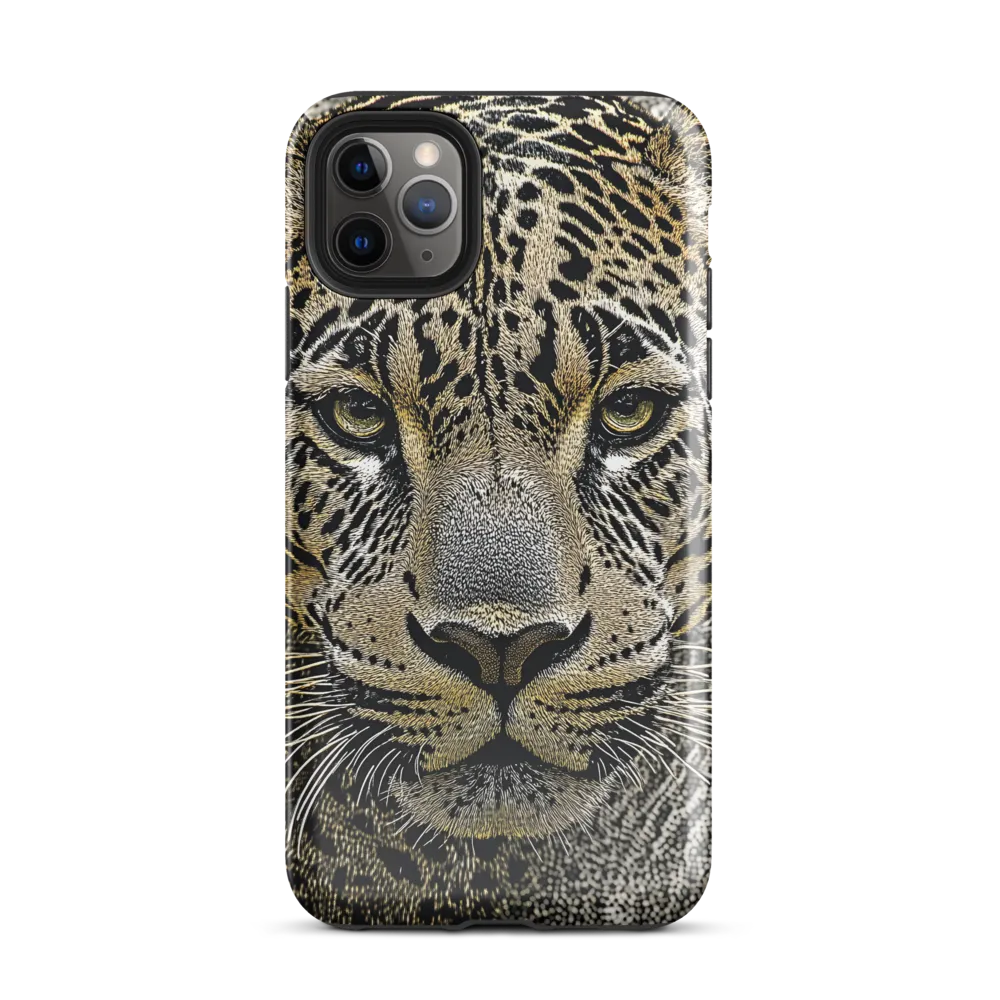 The Majestic Gaze: Portrait of a Leopard | Phone Case |  11 Pro Max | Tough Case | Glossy