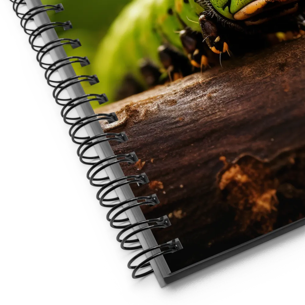 A Caterpillar's Luminous Journey | Spiral Notebook