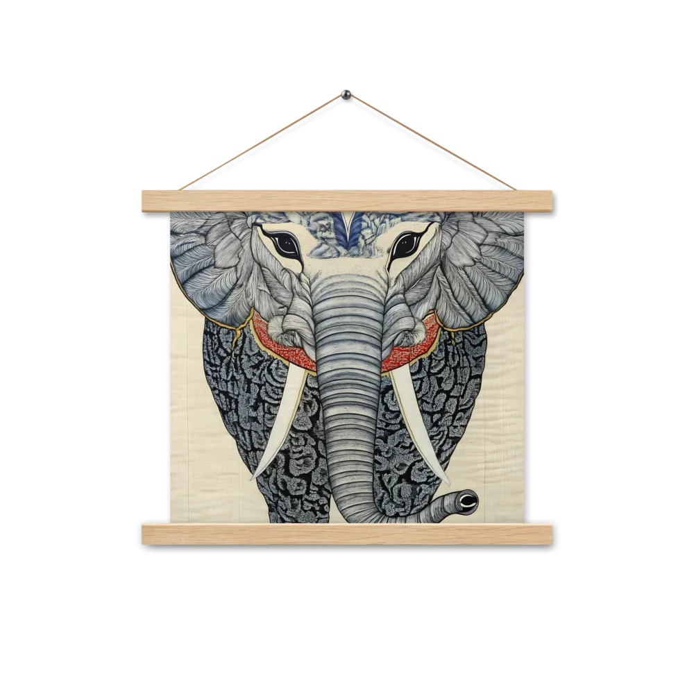 Majesty of the Elephant | Poster With Oak Wood Hanger | 14″×14″