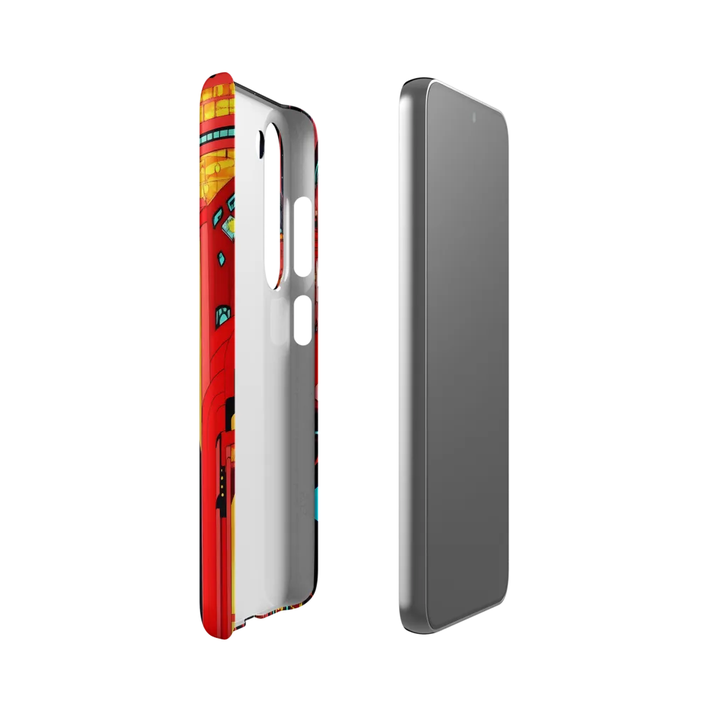 Neon Dreams: A Cyberpunk Cityscape | Phone Case |  S23 | Snap Case | Matte
