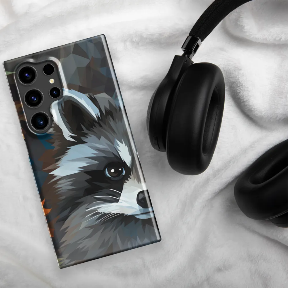 Whispers of Autumn: The Raccoon's Gaze | Phone Case |  S24 Ultra | Snap Case | Glossy