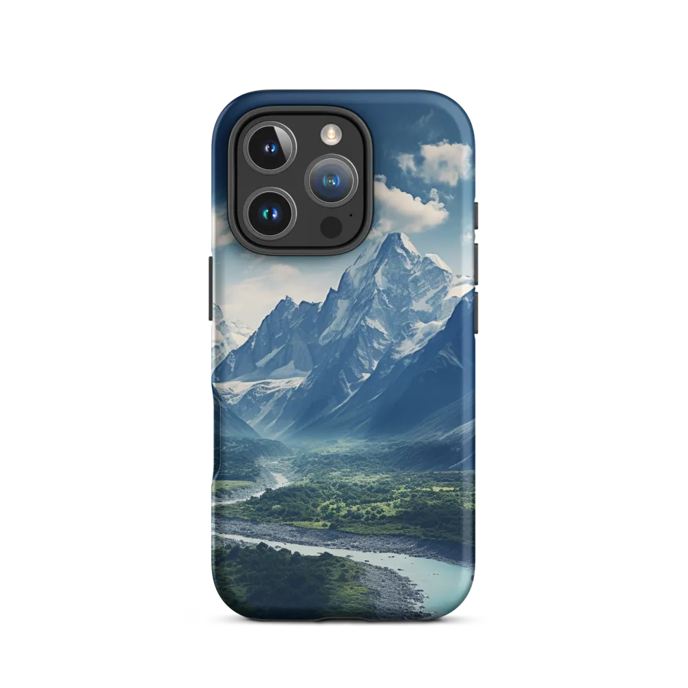Majestic Serenity: A Landscape of Mountains and Rivers | Phone Case |  16 Pro | Tough Case | Matte